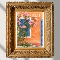 #044 Sainte-Maxime Wall Art Print - French Facade with Blooming Oleander