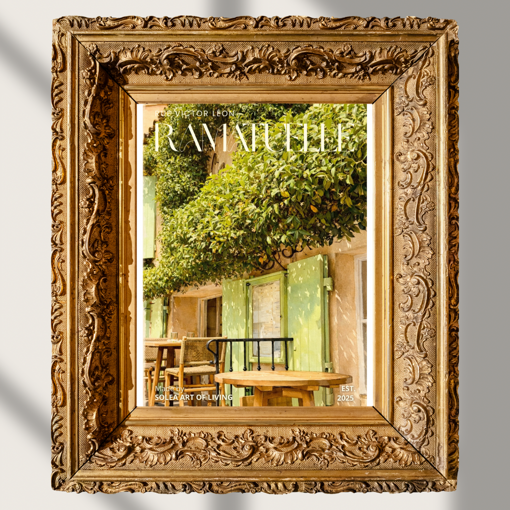 #041 Ramatuelle Wall Art Print - Mediterranean Café Terrace