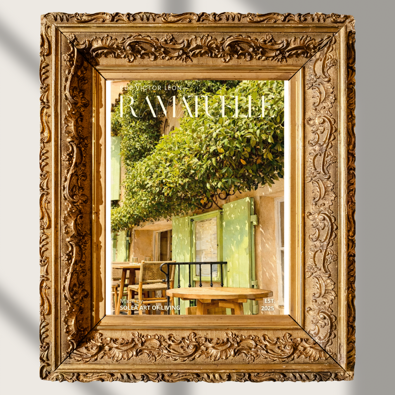 #041 Ramatuelle Wall Art Print - Mediterranean Café Terrace