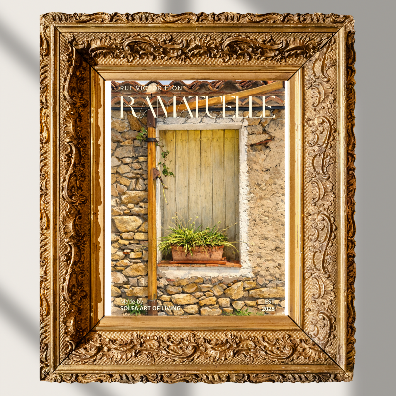 #038 Ramatuelle Wall Art Print - Rustic Mediterranean Window