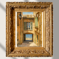#035 Saint Tropez Wall Art Print – Rue Saint-Pierre Coastal Alleyway, French Riviera Sea View