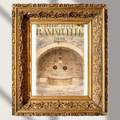 #017 Ramatuelle Wall Art Print - Mediterranean Stone Fountain Watercolor Print – Elegant French Courtyard Wall Art for Timeless Home Decor