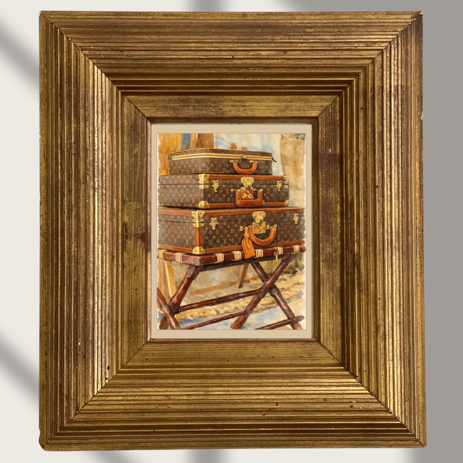 #047 Saint Tropez Wall Art Print - Luxury Vintage Travel Trunks