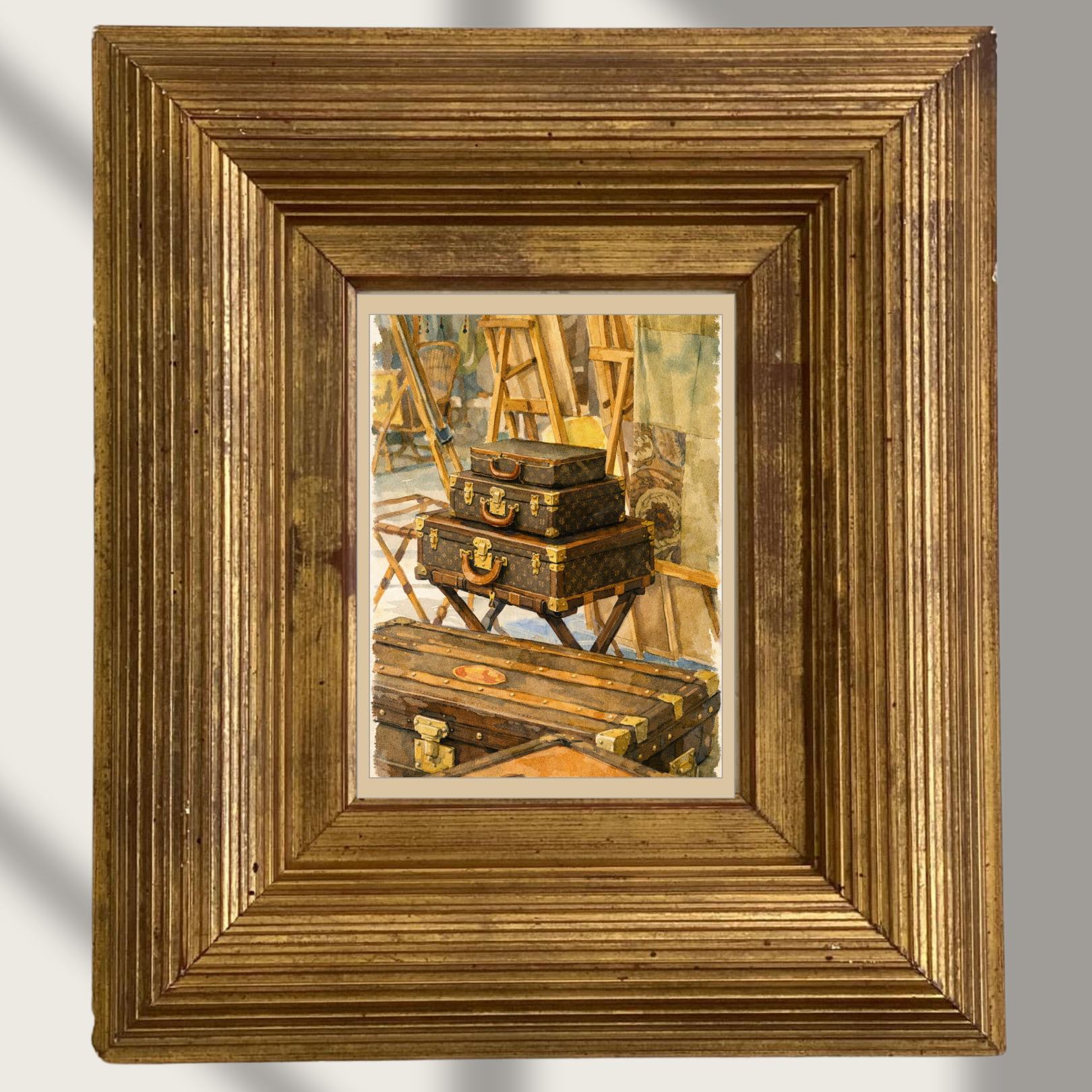 #046 Saint Tropez Wall Art Print - Vintage French Suitcases