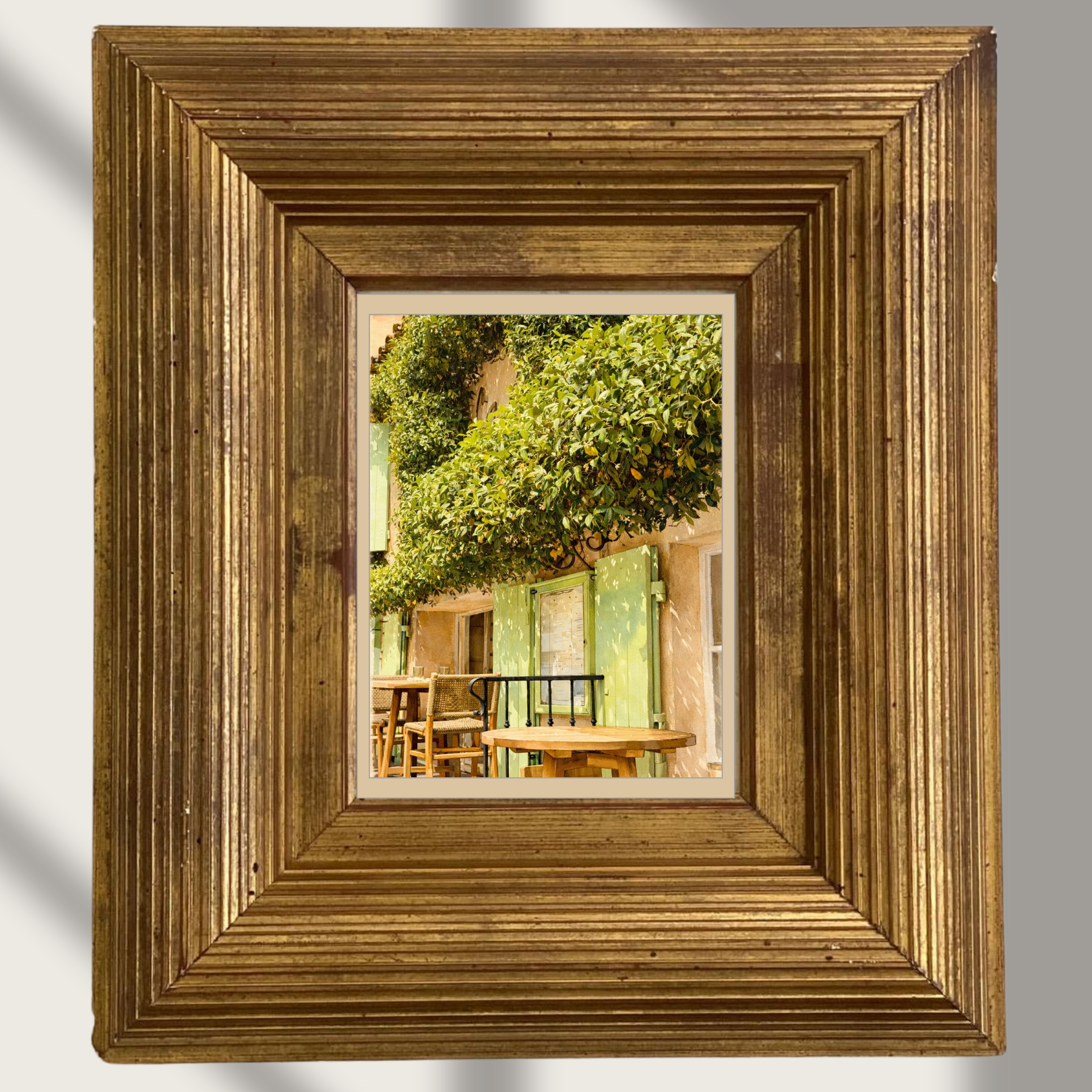 #041 Ramatuelle Wall Art Print - Mediterranean Café Terrace