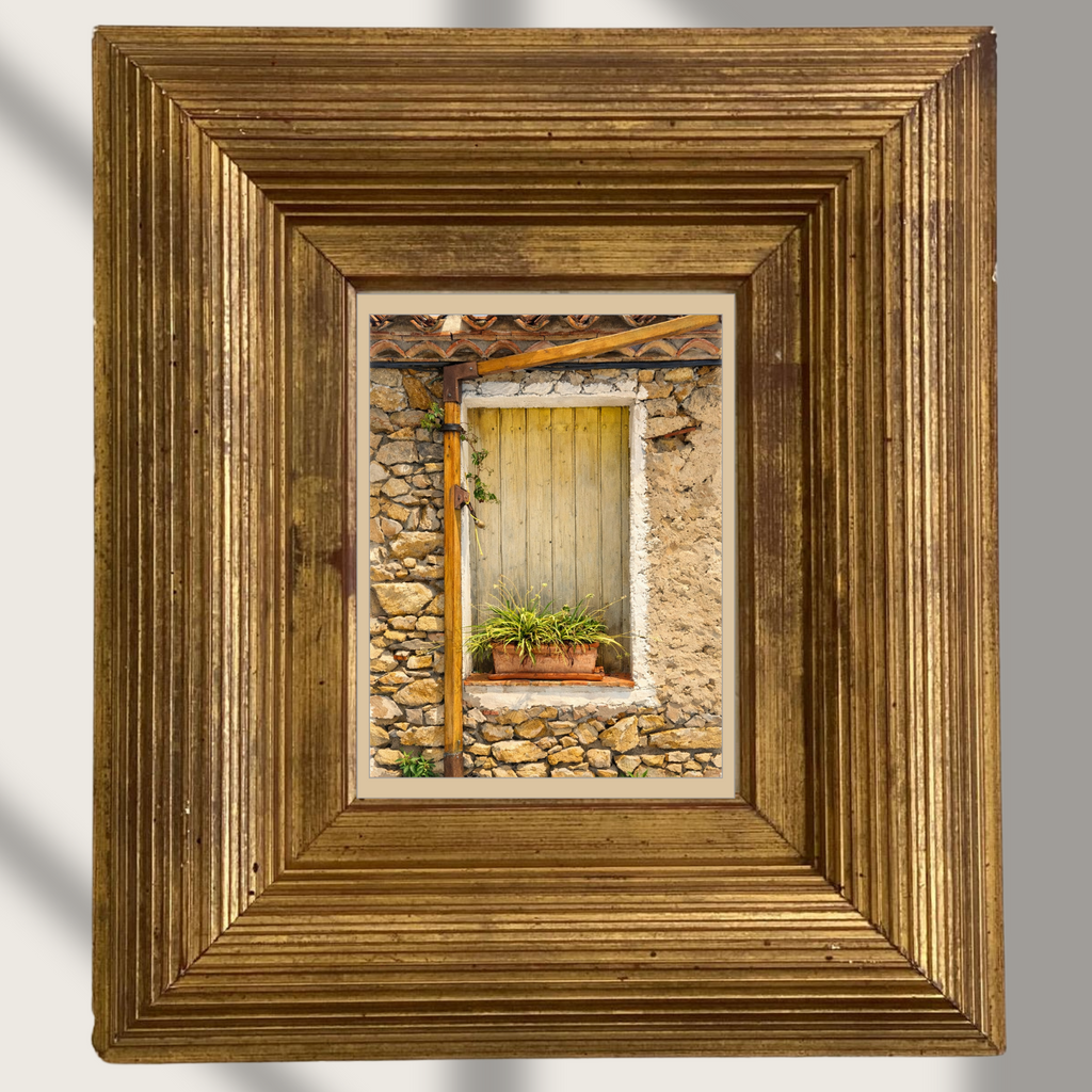 #038 Ramatuelle Wall Art Print - Rustic Mediterranean Window